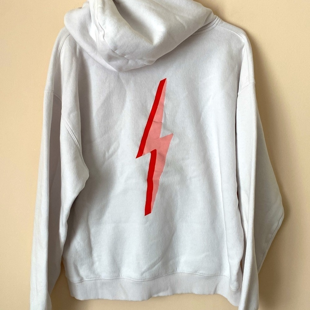 Starfit White Hoodie with Pink Smiley large